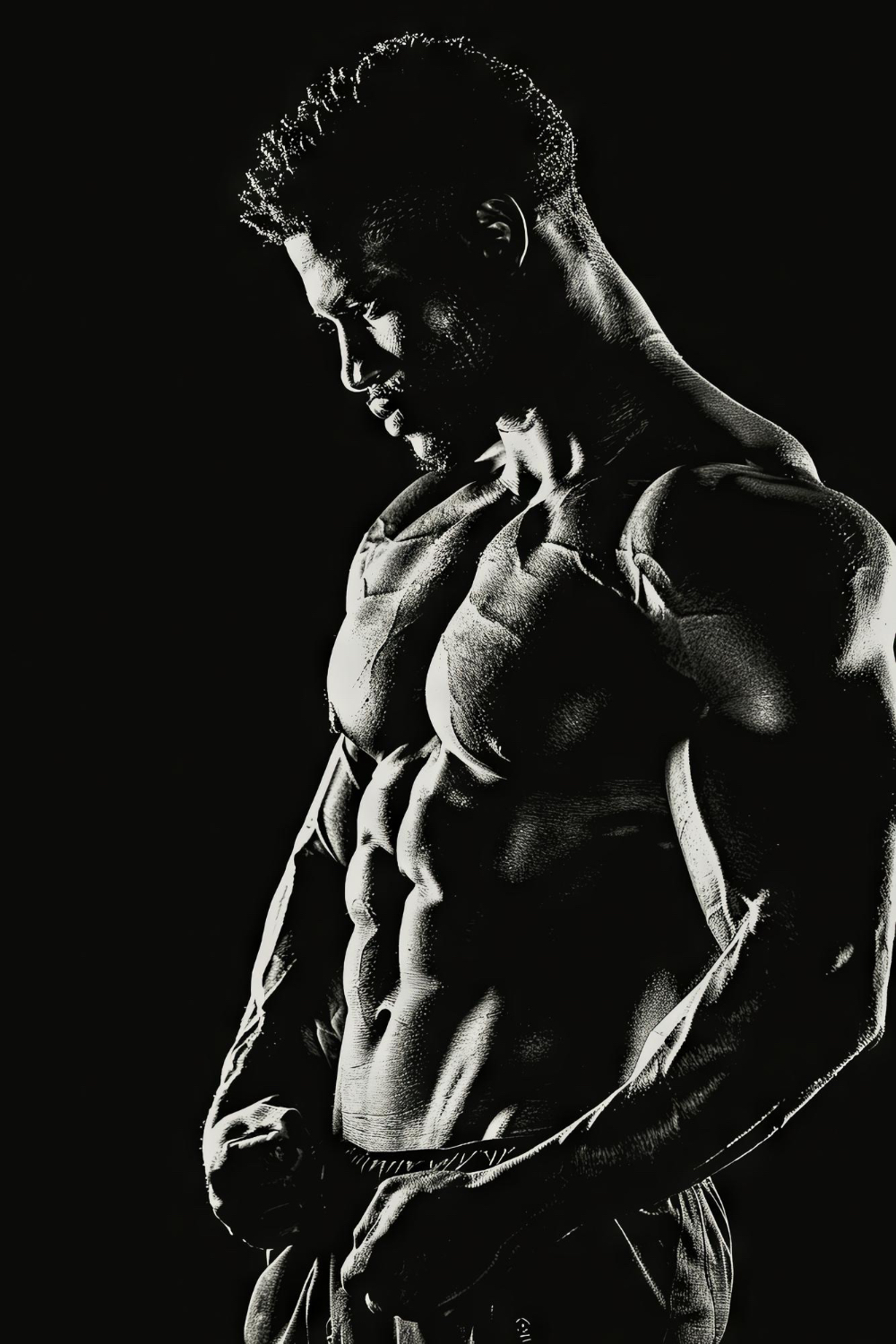 peptidek testépítéshez izmos férfi test részletes kidolgozott felsőtesttel